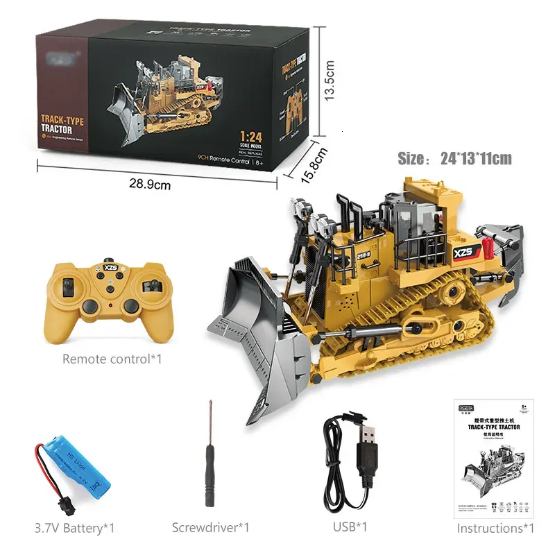 ElectricRC Car RC Children Toys Remote Control For Boys Radio Excavator Dump Truck Bulldozer Electric car Kids Gift 230529