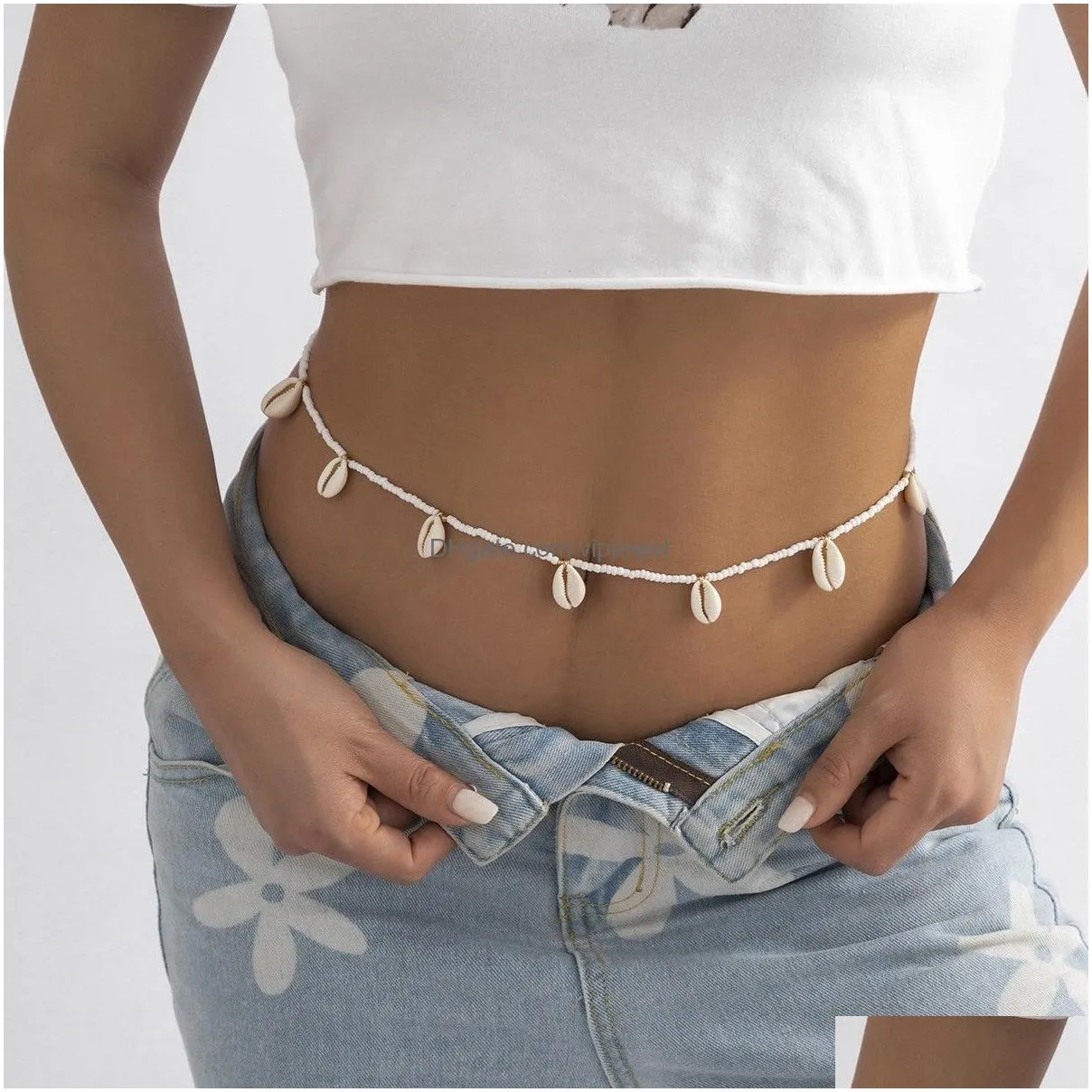 belly chains mti layer fl female body chain harness shiny y accessories gold color women fashion waist jewelry factory price expert d