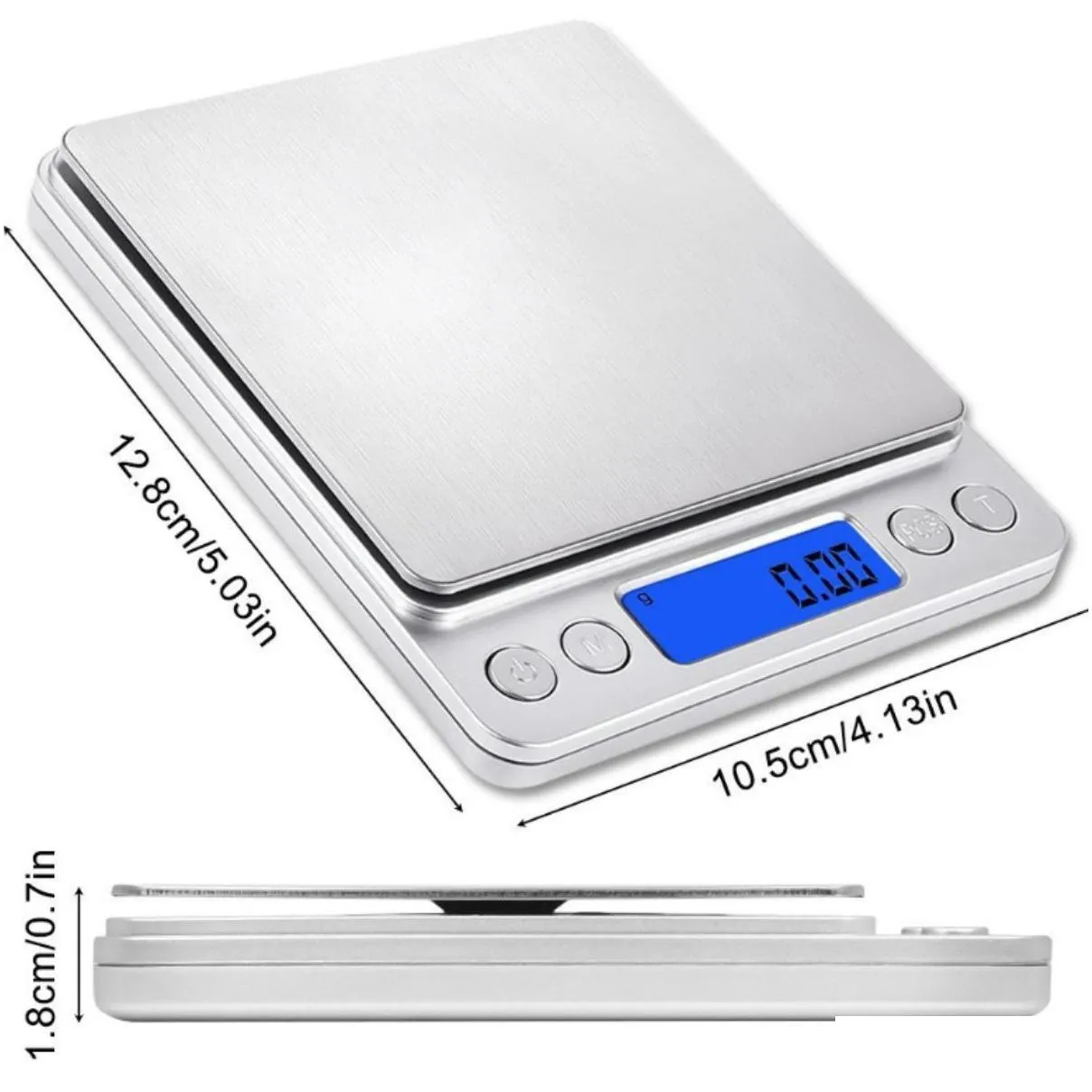 Measuring Tools Kitchen Digital Scale Jewelry Food Weight For Gram Oz With Lcd Display Tare 3000G/0.1G Drop Delivery Home Garden Kitch Otf09