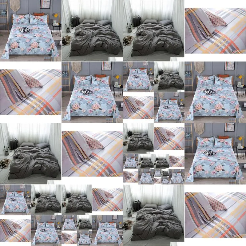 Bedding Sets 13 Hearth Harbor Single Bed Sheets - Set Of 3 El Deluxe Double Brush Super Soft Drop Delivery Home Garden Textiles Suppl Otu5U