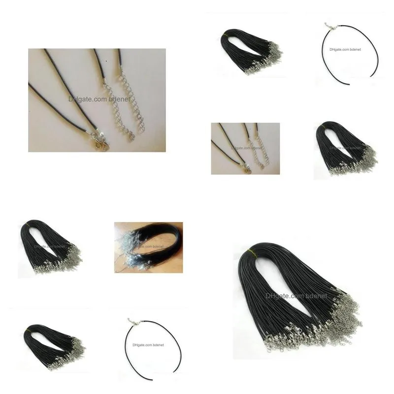 Other Home & Garden 1000Pcs 1.5Mm Black Wax Leather Snake Necklace Beading Cord String Rope Wire 45Cmadd5Cm Extender Chain Lobster Dro Dhbwh
