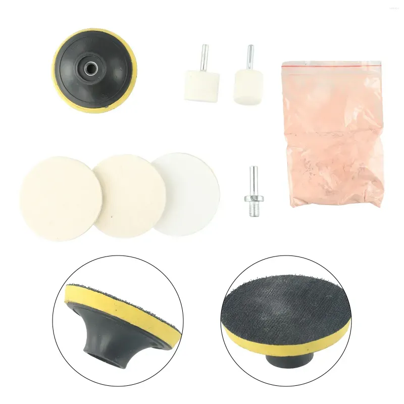 Car Wash Solutions Auto Glass Polishing Kit Window Windscreen Windshield Scratch Remover Repair Tool Waxing Polish Pad With Powder