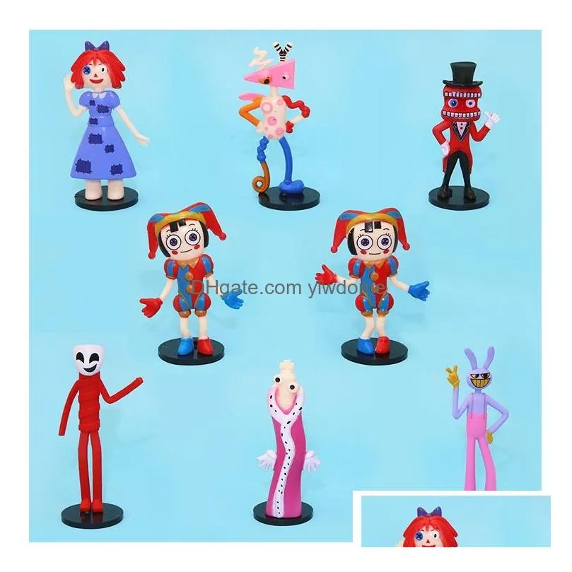 Anime & Manga One Piece Purple Clown Halloween Doll Magical Figurine 6Pcs Model Toy For Kid Cartoon Figure Posse Vintage Drop Delivery Dhrce