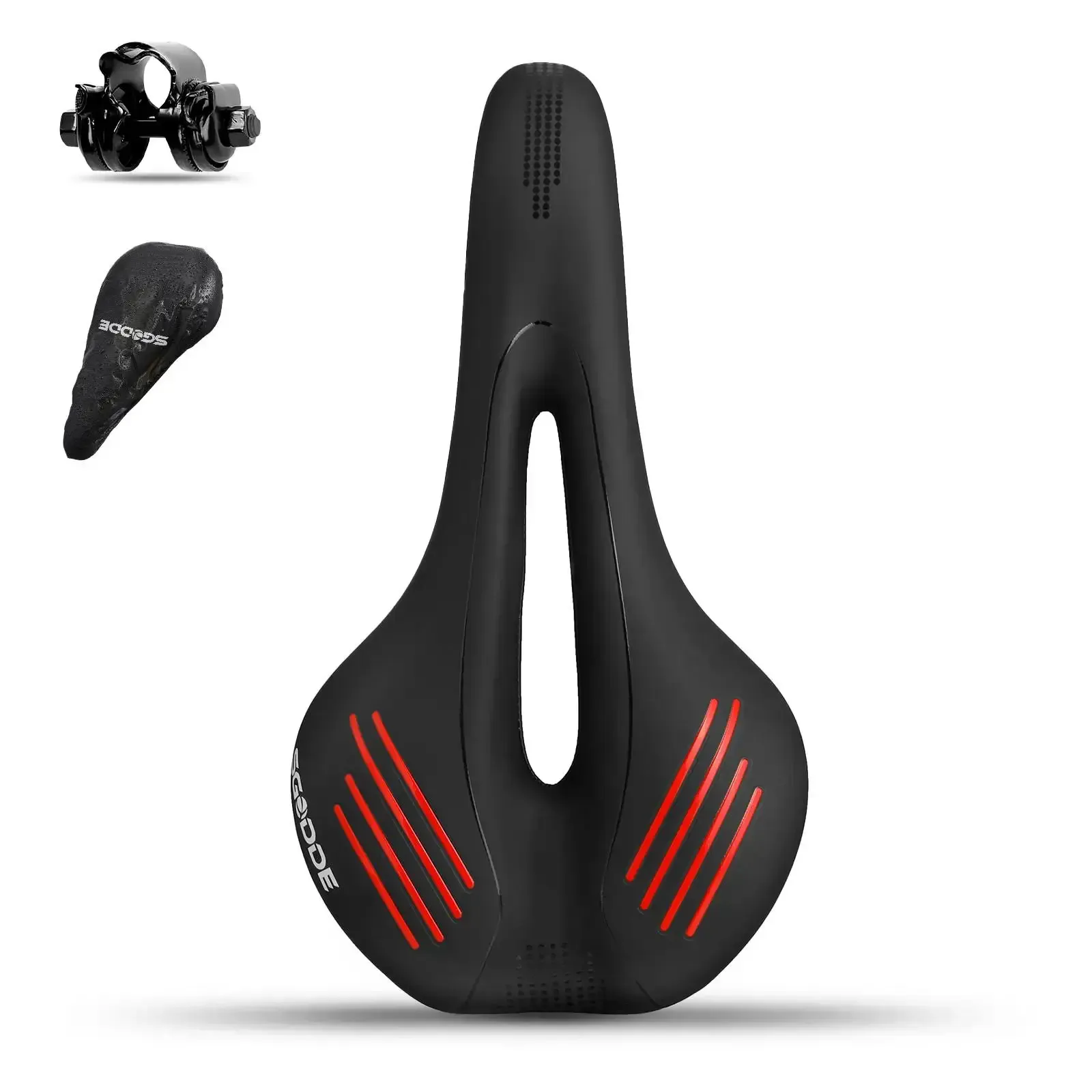 Saddles SGODDE Bike Saddle Breathable Pad Hollow Shock Absorbed Comfortable Bicycle Seat Cushion Mountain Road Bike Cycling