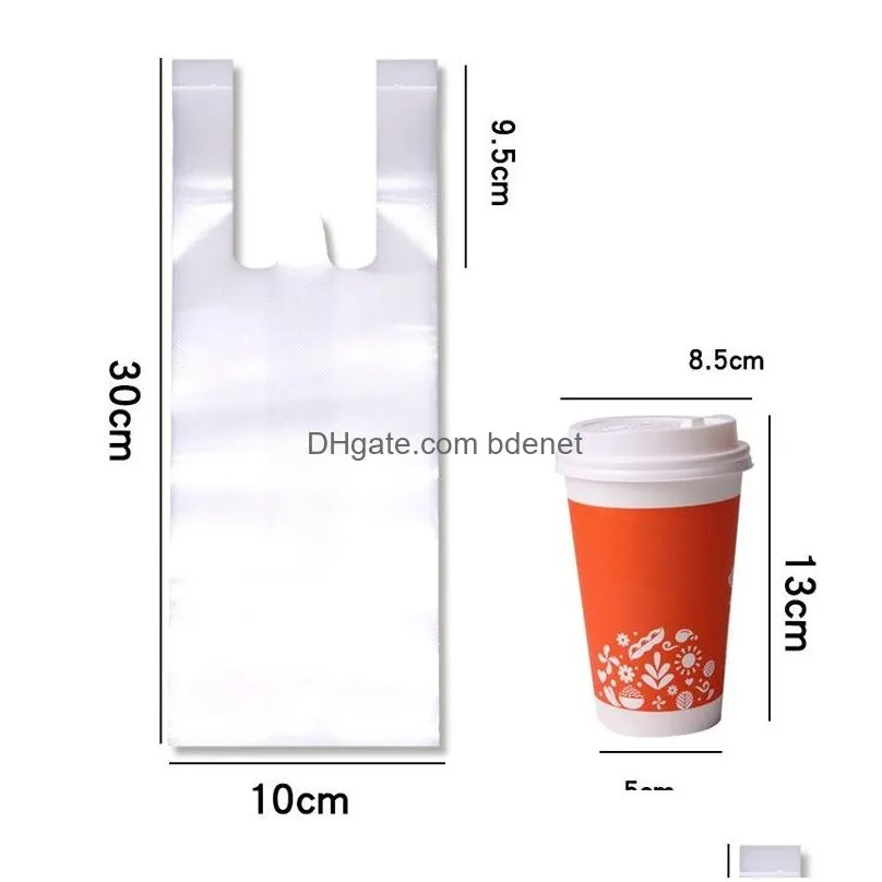 Packing Bags Wholesale 5000Pcs/Lot 500Ml Tea Milk Coffee Plastic Takeaway Takeout Vest Bag Portable Disposable Drinks Cups Hand Drop D Dhzyt