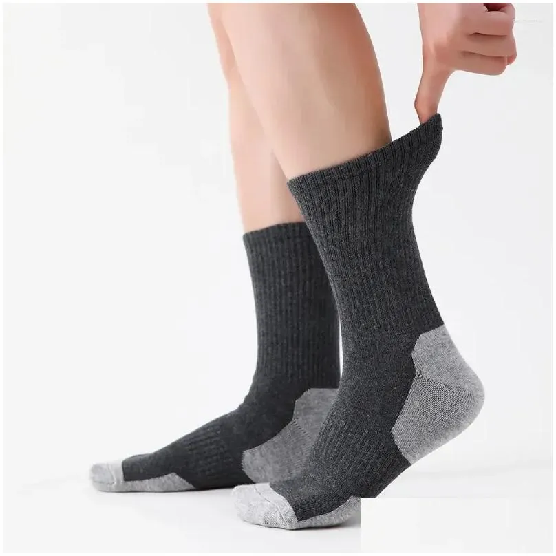 Men`S Socks Mens Autumn 38-43 And Color Quality Casual Matching Spring High Sports Thick Eu Breathable Warm 2024 5 Drop Delivery Appa Otk2M