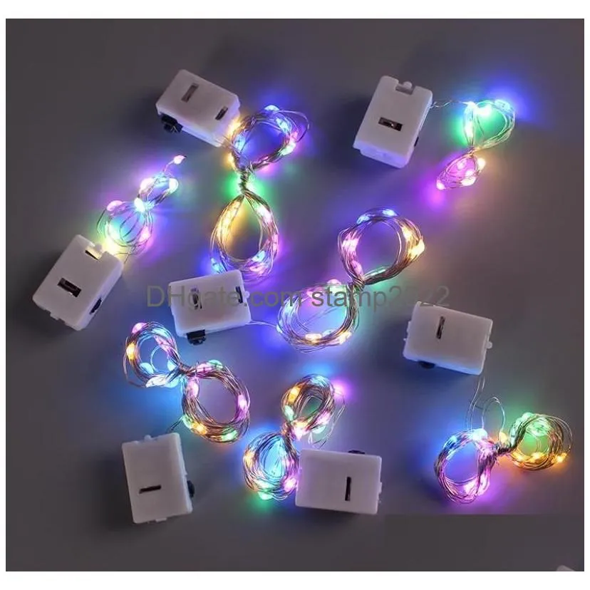 led fairy string lights copper wire starry flashing firefly home holiday party decoration craft diy props warm white colorful 1meter