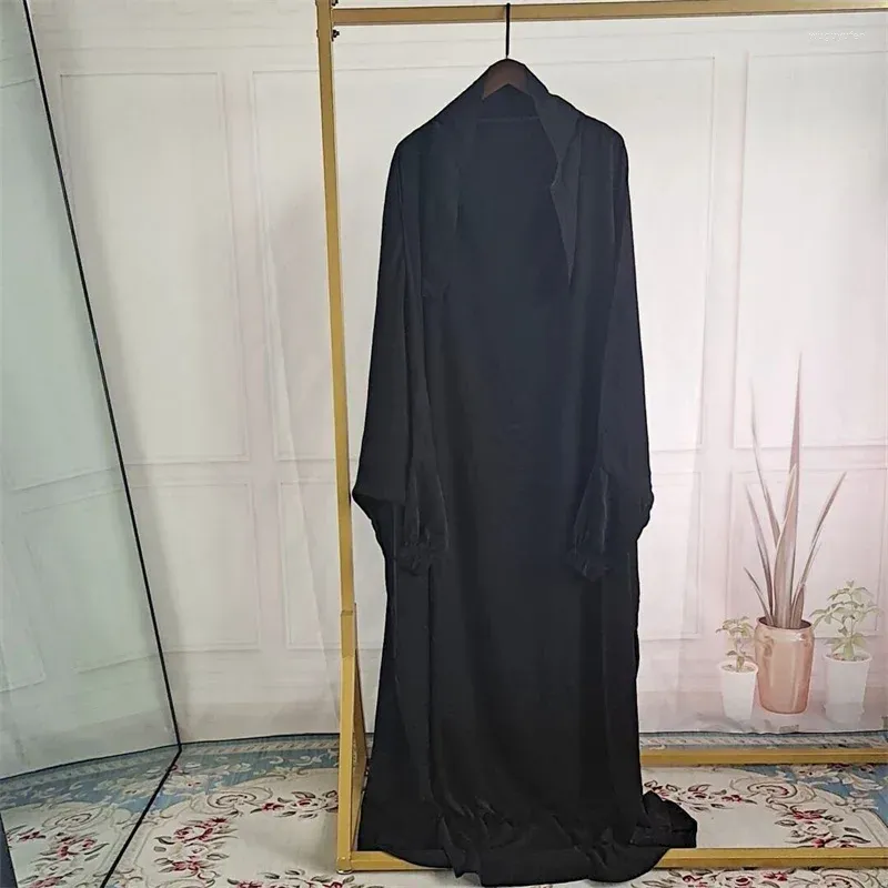 Ethnic Clothing Simple Plain Abaya Muslim Long Dress Turkey Dubai Africa Ramadan Islamic Fashion Women Loose Robe