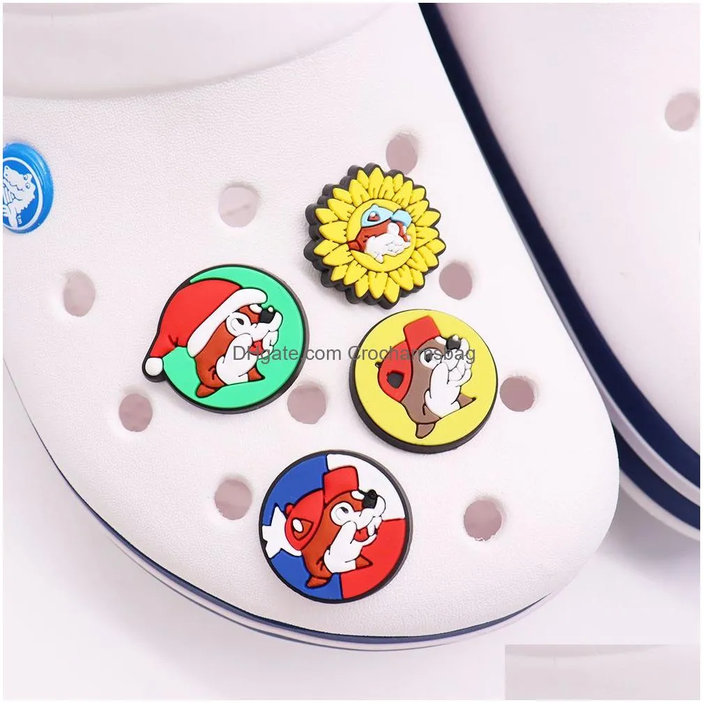 Shoe Parts & Accessories Moq 20Pcs Cartoon Rabbit Pvc Cute Charms For Clog Sandals Buckle Decoration Boys Girls Children Gift Drop Del Dhie2