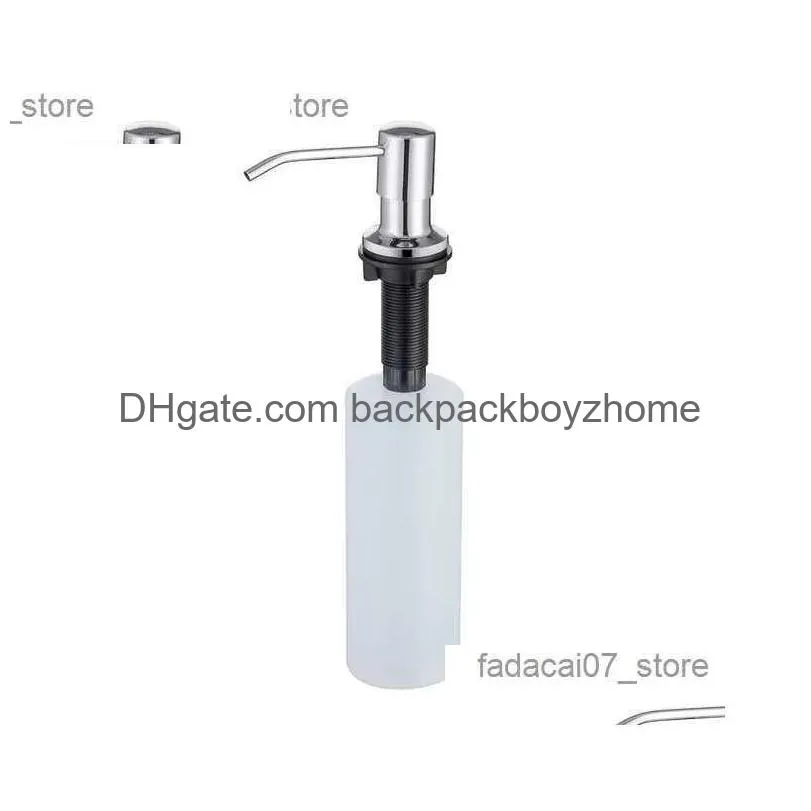 Liquid Soap Dispenser Golden Stainless Steel Black Kitchen Sink Bottle Accessories 500Ml Built In Pumps Q240119 Drop Delivery Dheyx