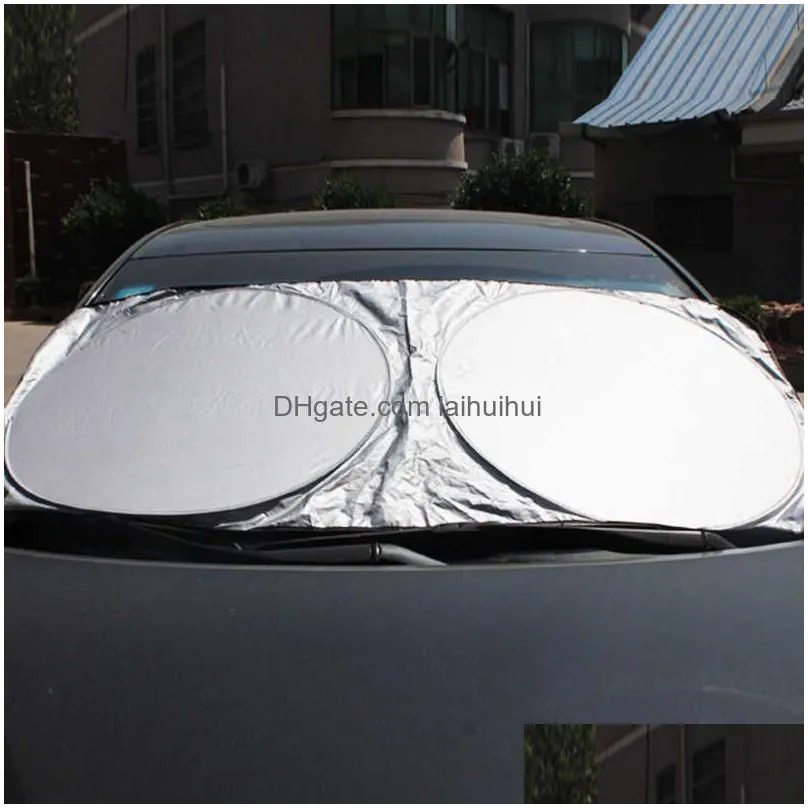 Car Sunshade Sun Shade Front Rear Window Windshield Visor Er Uv Protect Reflector Car-Styling High Quality R230606 Drop Delivery Mob