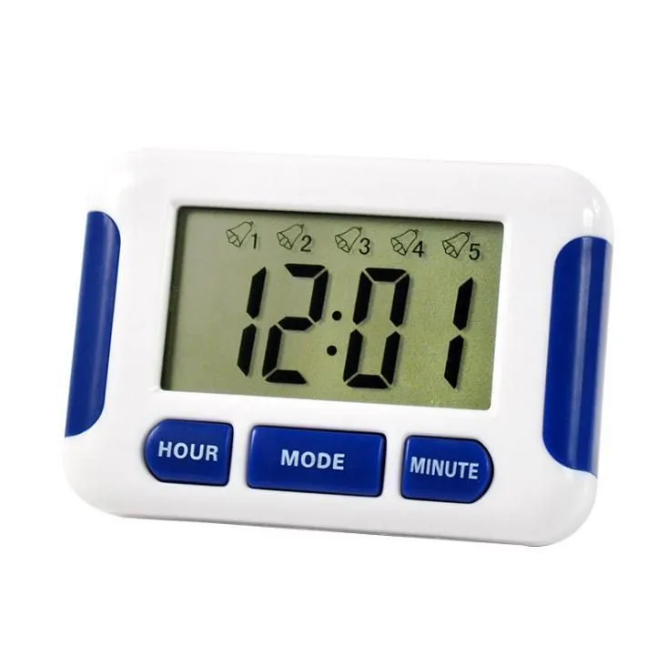 200pcs Dhl Alarm Clock Timer 5 Groups Noisy Bell 12/24 Hours Countdown Multi Kitchen Home House Lab Wholesale