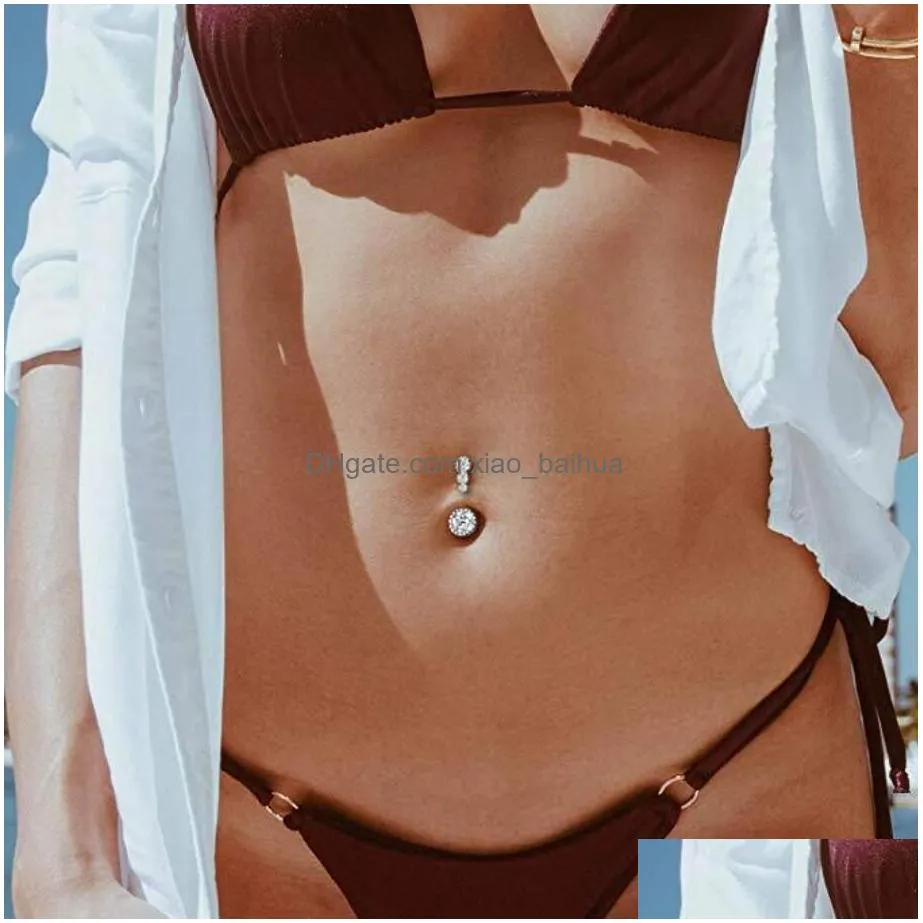 Navel & Bell Button Rings Titanium Belly Piercing Y Spiral Diaphragm Cartilage Dangle Drop Nombril Ombligo Body Jewelry Delivery Dhgop