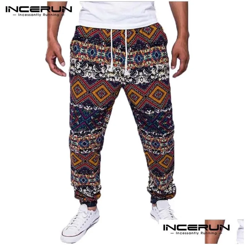 Men`S Pants Mens 2021 Tropical Trousers Beach Hawaiian Harem Hiphop Baggy Loose Fitness Sweatpants Elast Waist Casual Wide Leg Drop D Dhewo