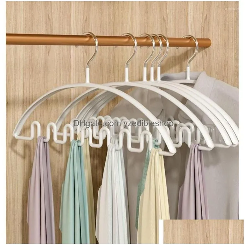 hangers 5 pcs multi-port support waves multifunction dipping clothes rack belt storage tie hanger drying