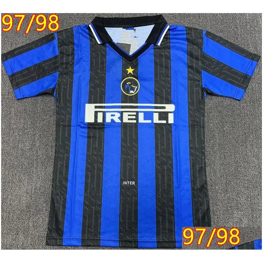 T-shirt da uomo 95 96 97 98 2002 2008 2010 Milito Sneijder Zanetti Maglia  Vintage Eto`o Calcio Djokovic Baggio Adriano Batistuta Samorano