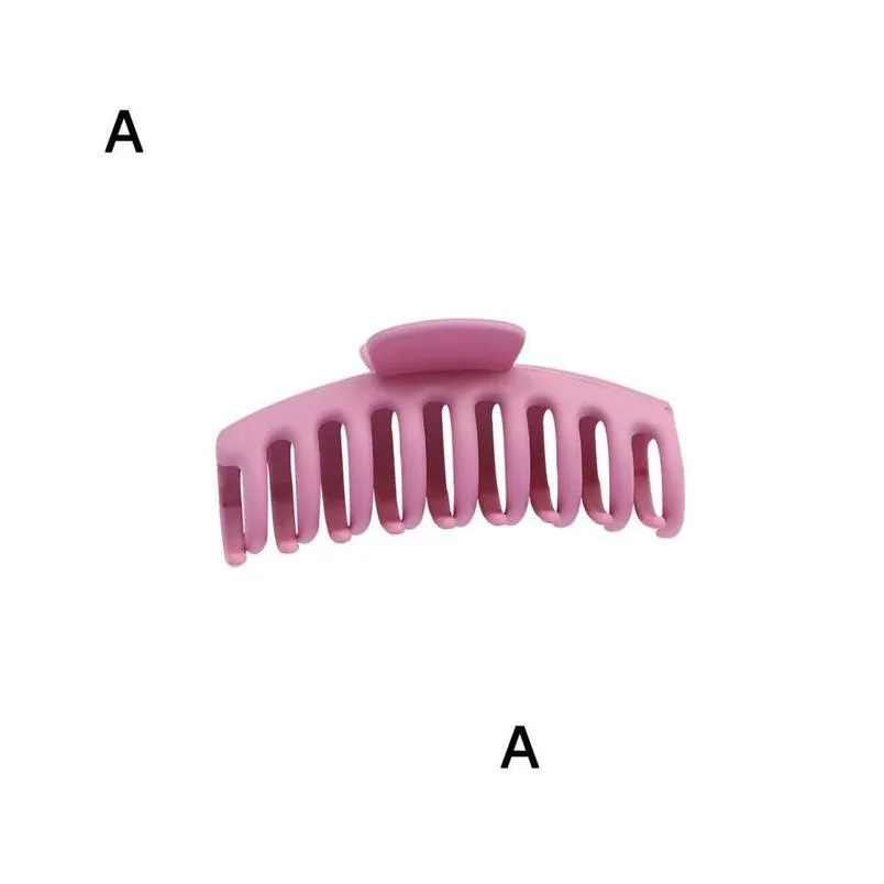 Korean Big Hair Claws Elegant Frosted Acrylic Hair Clips for Women Big Ponytail Clip Pure Color Hairpin claws Hot