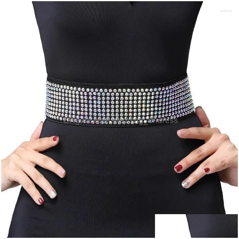 stage wear latin dance belt female professional costume accessories with drill modern girdle