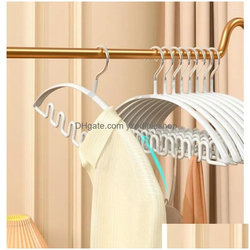 hangers 5 pcs multi-port support waves multifunction dipping clothes rack belt storage tie hanger drying