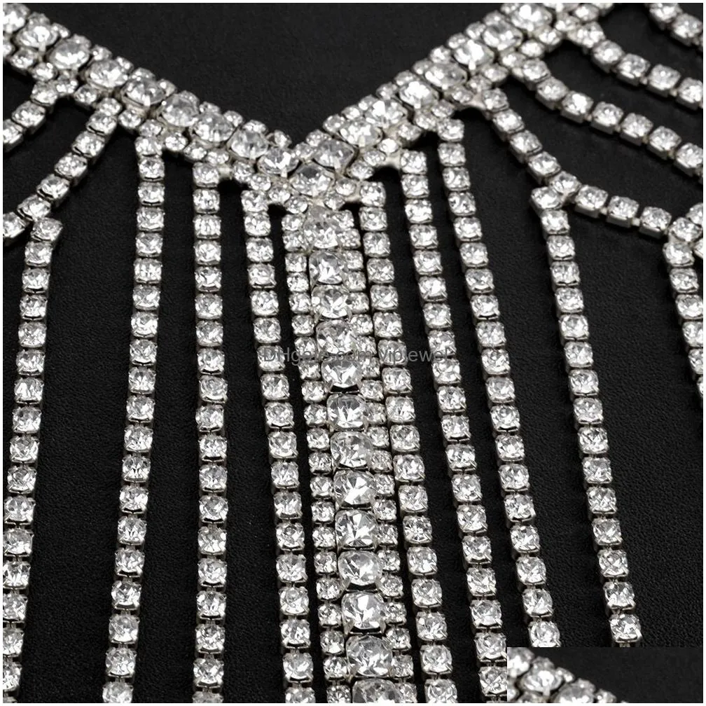Other Designer Jewelry High End Light Luxury European And American Style Fl Diamond Heavy-Duty Body Chain Accessories Drop Delivery Dhzzx