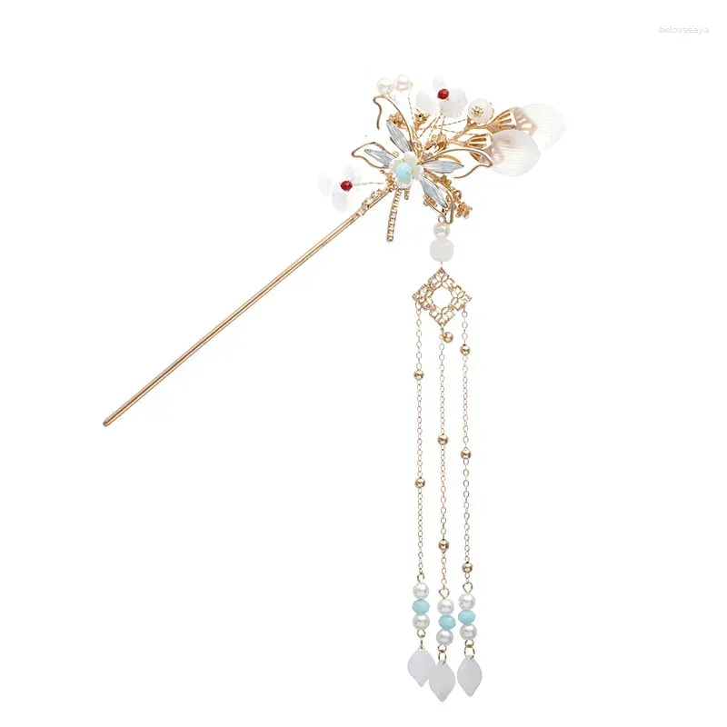 Hair Clips Barrettes For Ancient Style Headdress Tassels Hanfu Accessories Hairpin Full Set