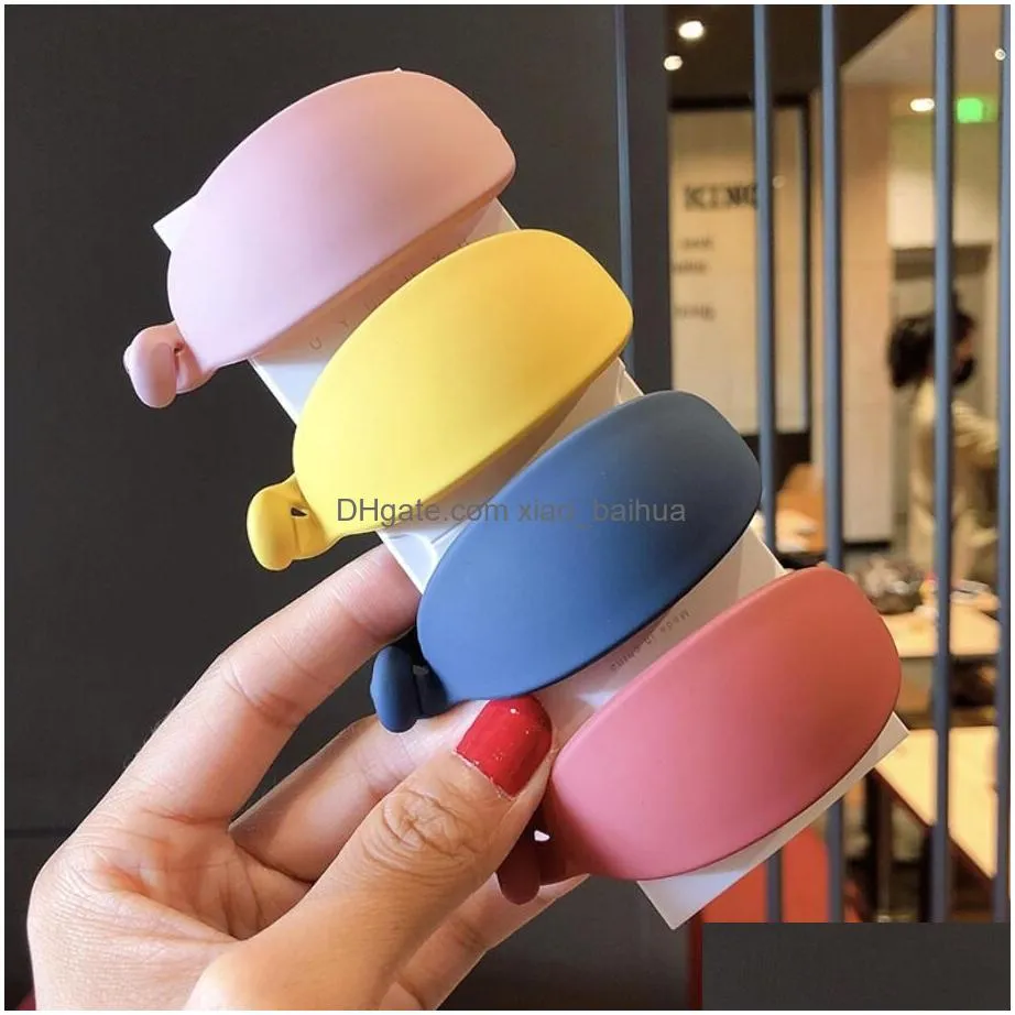 Hair Clips & Barrettes Candy Colors Banana Shape Claws Clamps Women Matte Hairs Hairpins Frosted Ponytail Clip Styling Tool Accessori Dhdgu
