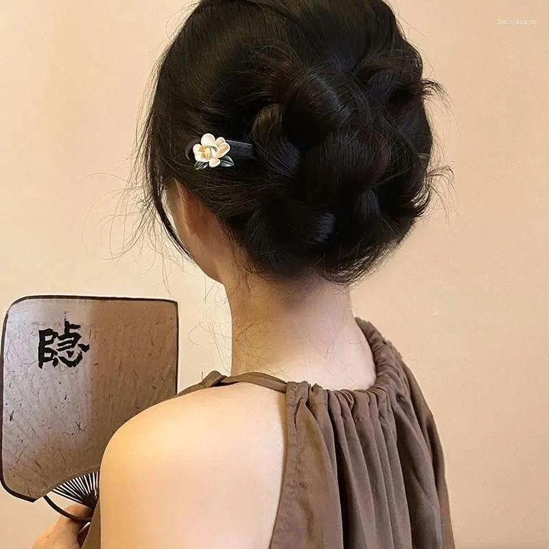 Hair Clips Shining U Chinese Style Flower Wooden Hairpin For Women Fashion Accessory