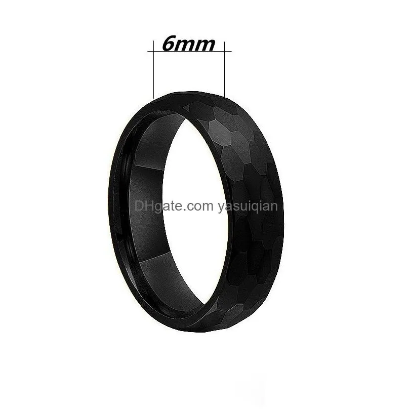 Band Rings 304 Stainless Steel 6Mm Fine Jewelry Engagement Women Wedding Ring For Men Drop Delivery Oteiy