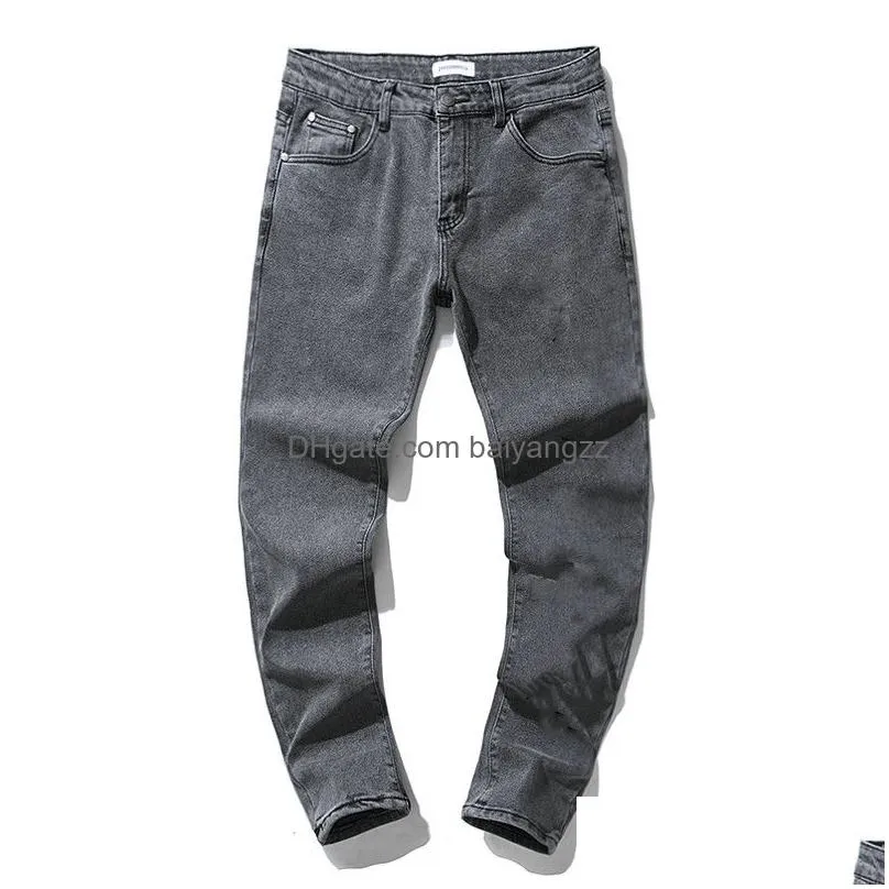 european american mens palm fashion jeans highend pants stretch straight men and women stretchs trousers casual angels letter