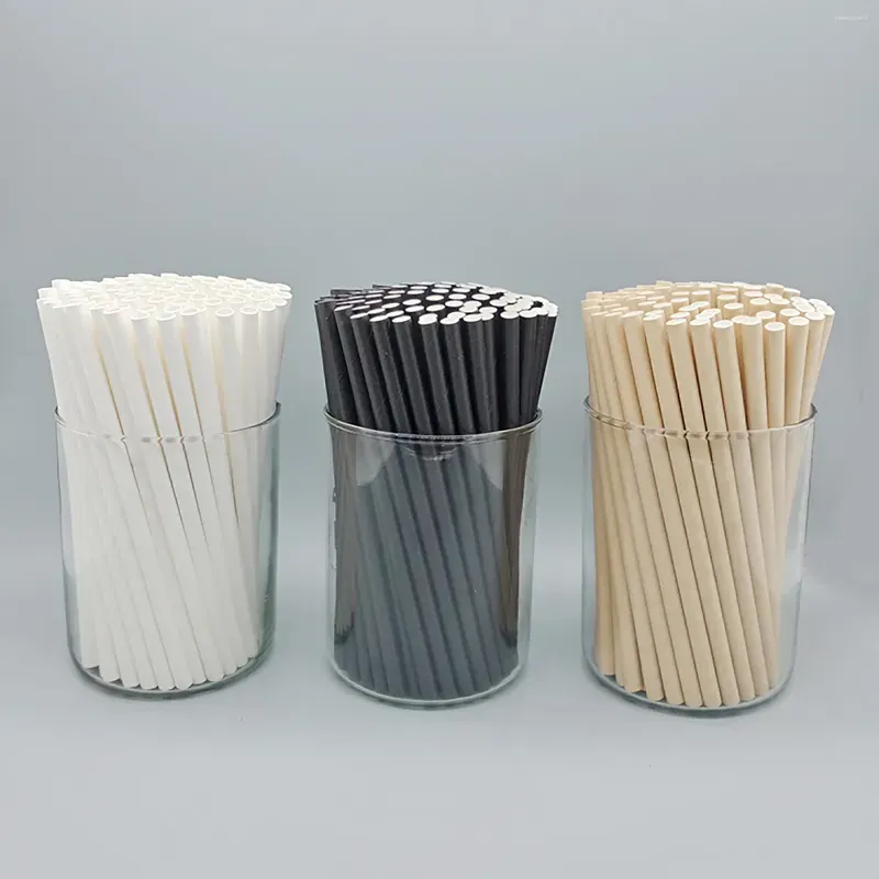 Disposable Cups Straws 100 Pcs Cocktail Compostable Biodegradable 7.75 In Long For Coffee House Diner Or Home
