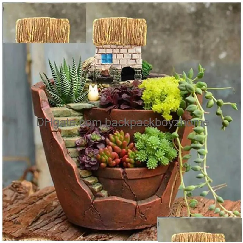 Planters & Pots 1 Pc Sky Garden Succent Plant House Herb Flower Basket Planter Pot Trough Box Bed Yq231019 Drop Delivery Home Patio, L Dhzxo