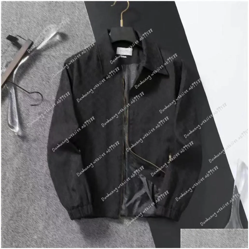 Men`s designer denim jacket letter printed pocket casual denim jacket zipper classic lapel jacket
