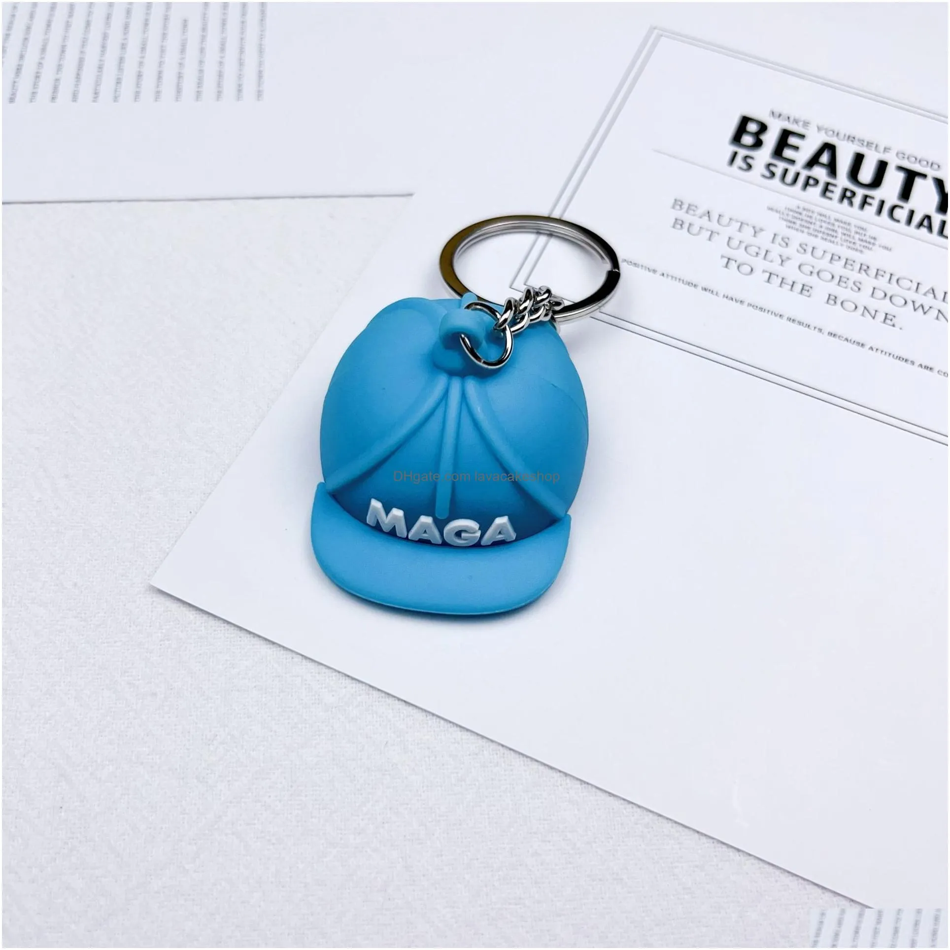 Other Festive & Party Supplies Trump Cap Keychain Cute Car Accessories Usa Maga Key Chain 2024 Keychains Drop Delivery Home Garden Dheek