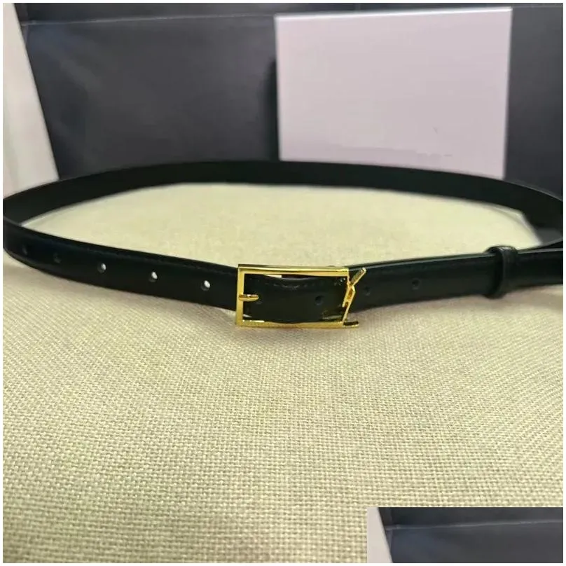 Fashion Leather Belt Mens Designer Belts For Womens Thin Belt Gold Silver Buckle Belts Cowskin Waistband Cintura Ceintures Girdle