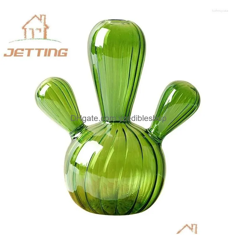 vases cactus glass vase for room decoration decorative bottle hydroponics plant modern transparent crafts living decor