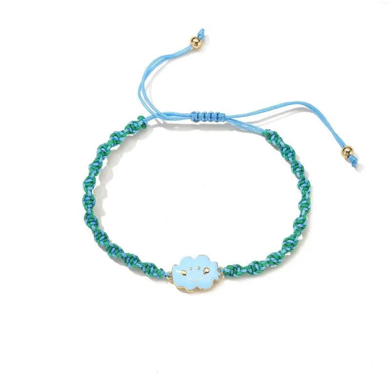Charm Bracelets HECHENG Cute Cloud Rope Bracelet Adjustable Rainbow Summer Enamel Fashion Jewelry Wholesale
