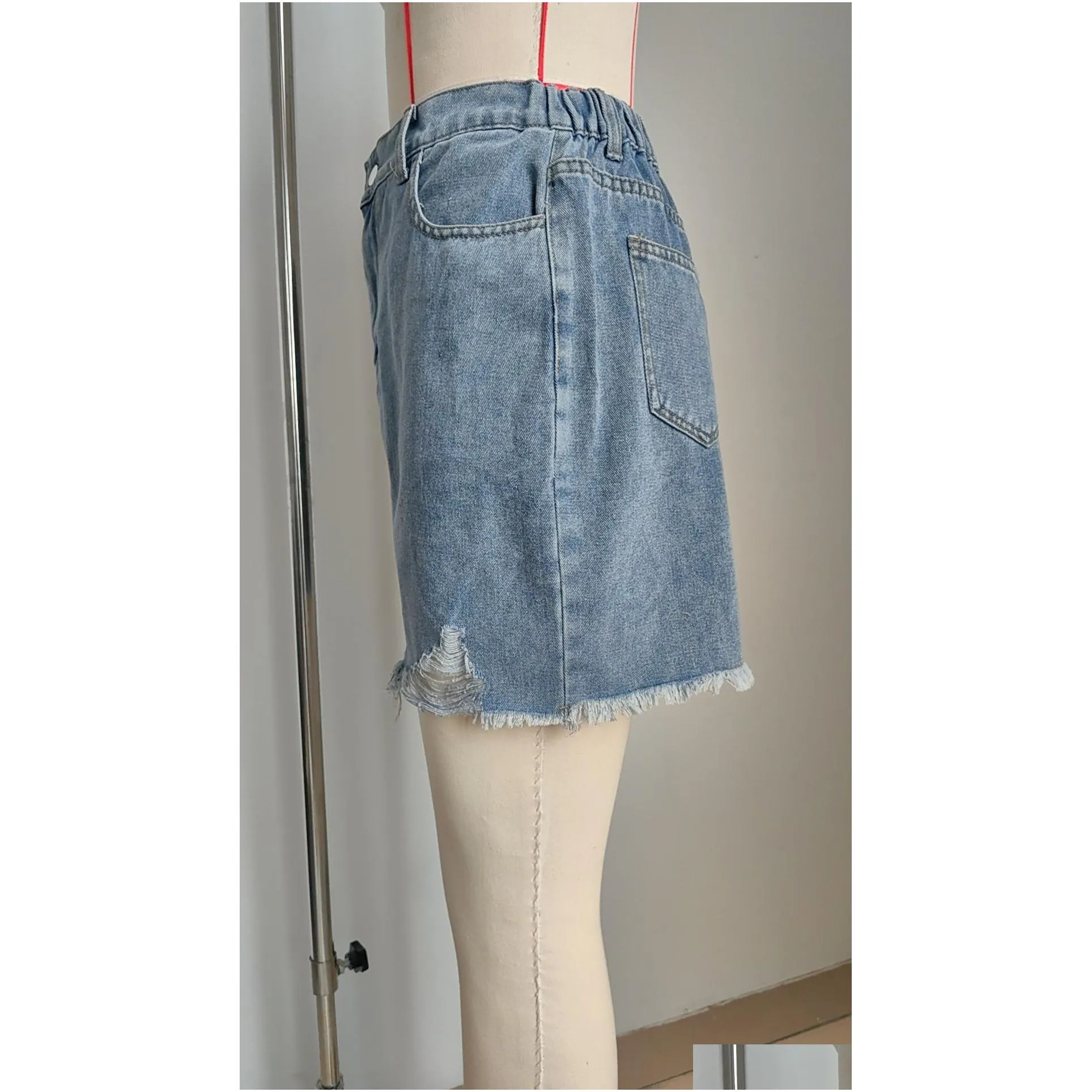 Skirts for Women Denim Mini Skirt Bodycon Trendy Summer Casual Jean Skirt Elastic Waist Plus Size S M L XL XXL