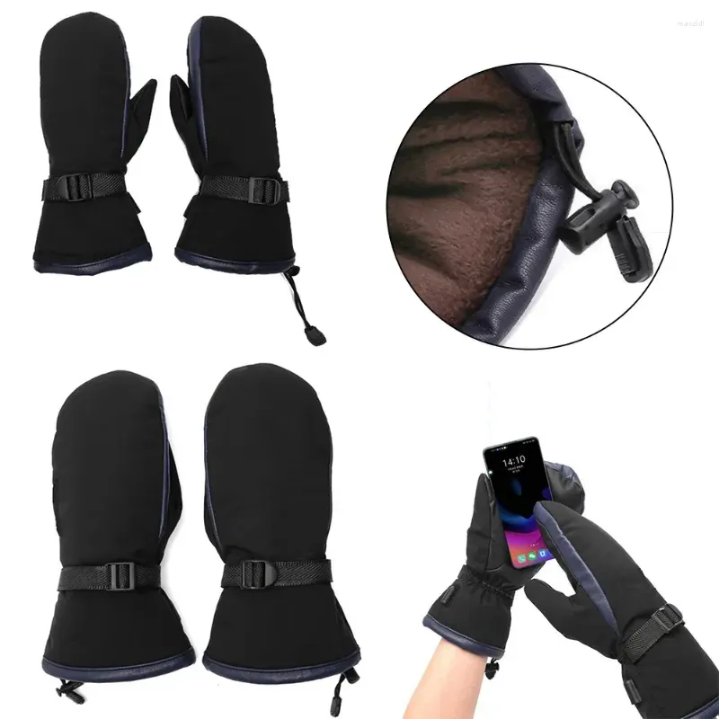 Cycling Gloves Anti Slip Design Heated Mittens Black Prepare Your Own Power Bank On The Palm Traveling