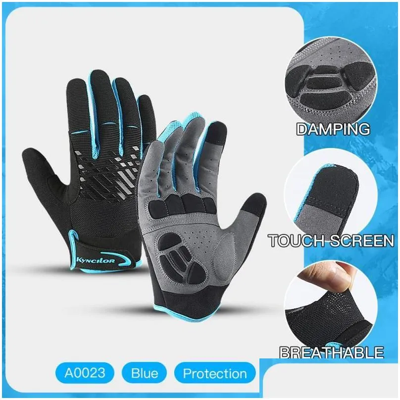 Cycling Gloves Winter Fl Finger Bike Keep Warm Men Women Bicycle Riding Outdoor Sports Protector Touch Sn Fitness Drop Delivery Dhpx4