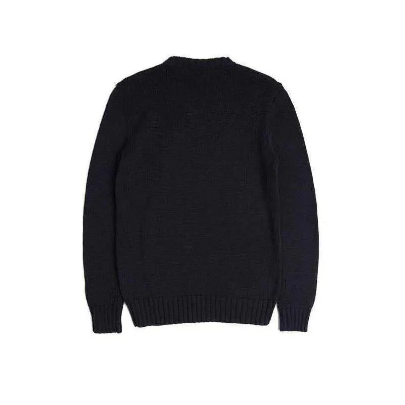 Men`s Knit Sweater - Stylish and Comfortable Wool Blend Pullover High Version of Ruffpf8g