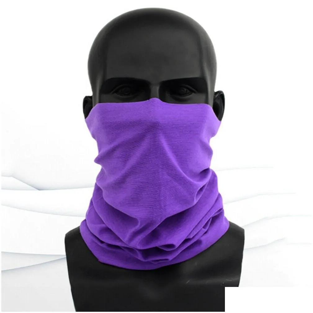 Magic Scarves Us Stock Uni Mtifunctional Tube Scarf Bandana Er Mask Neck Gaiter Headwear Beanie Austproof Outdoor Drop Delivery Sports Dhyto
