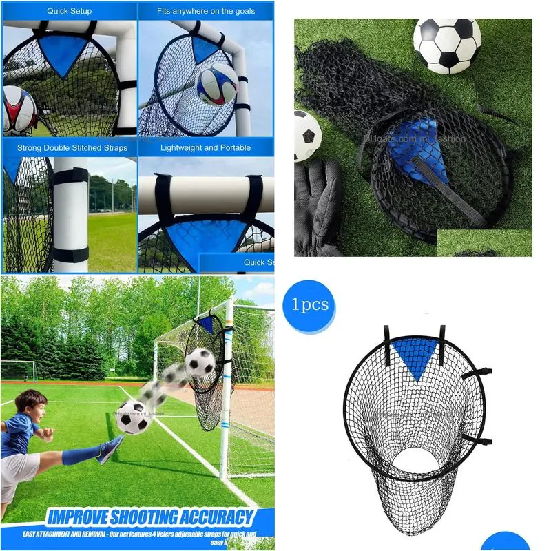 Sports Gloves Soccer Top Bins Target Goal Ball Shooting Nets For Accuracy Training Practice Drop Delivery Dhosa