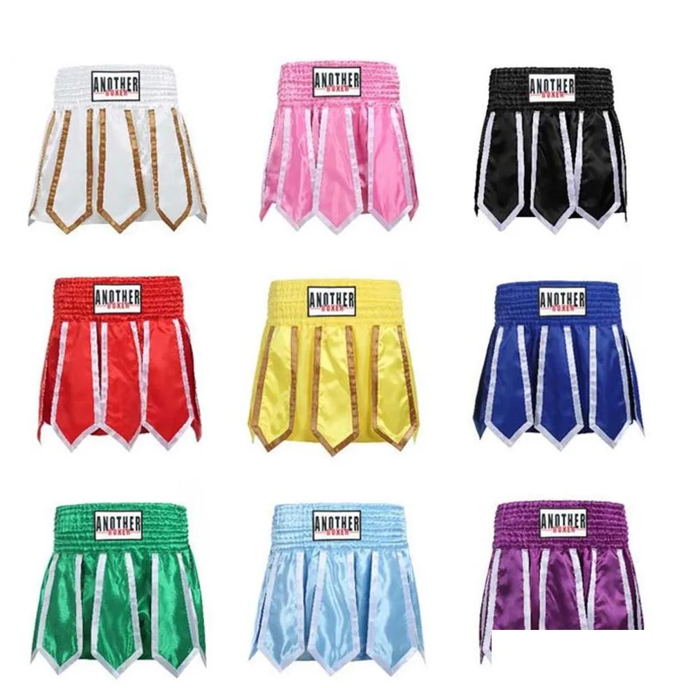 Boxing Trunks Muay Thai Boxing Shorts Men Women Kids MMA Martial Arts Sanda Bjj Fight Jujitsu Combat Pants Soft Muaythai Sports Cl261L