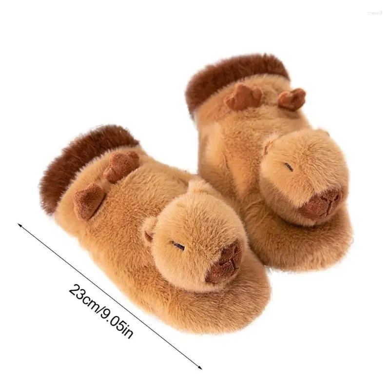 Cycling Gloves Capybara Warm Winter Plush For Women Cute Animal Snowmobile Mittens Thermal Thick Windproof Skiing