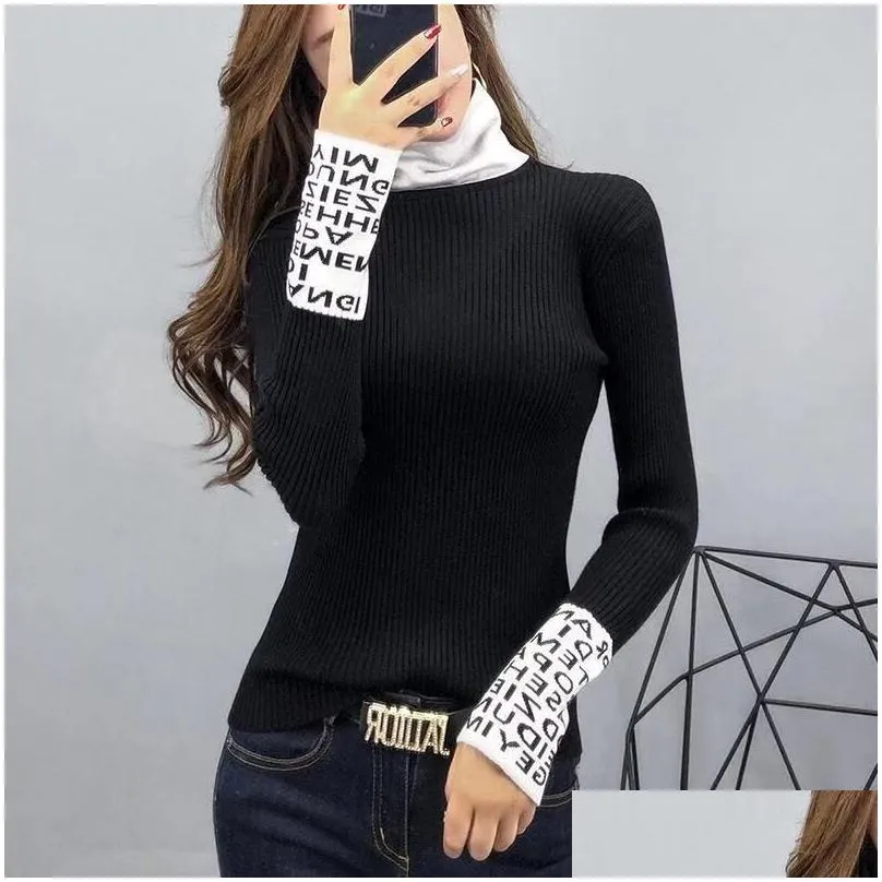 Women039s Sweaters designers clothes Tight Basic Sweate Women Thin Long Sleeved Womens Sweaters And Pullovers Turtleneck Slim1556448