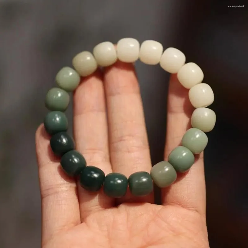 Charm Bracelets Gradual Bodhi Root Hand String Wrapping Fingers Soft Holding White Jade Twisting Zi