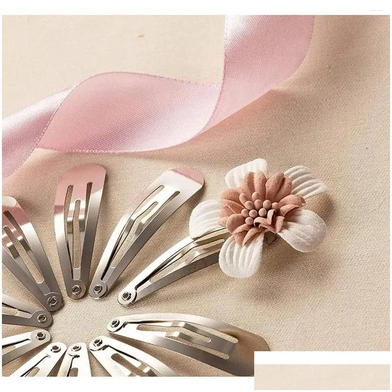 Hair Clips 10pcs 5cm / 2inch Stainless Steel Snap Barrettes Accessories High Quality For Kids Girls Men Women Aldult