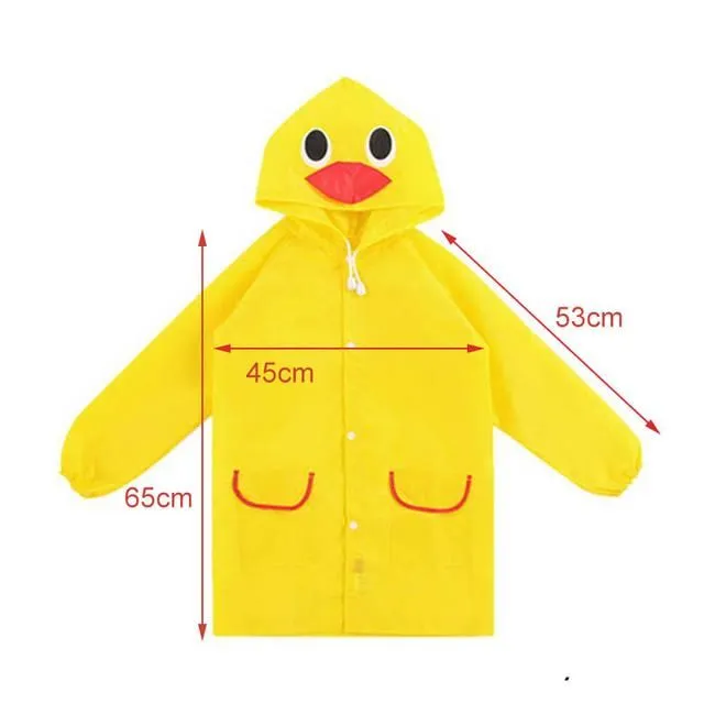 Children`s cartoon raincoat Korean children`s rain gear Cute baby poncho household goods playground Songkran Festival