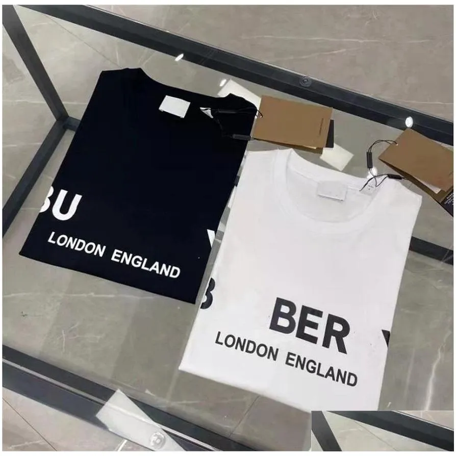 summer mens t shirts designer Shirt off white shirt graphic tee Mens High Quality long sleeve T Shirt Letter Print Round Neck Black White Fashion Men Women