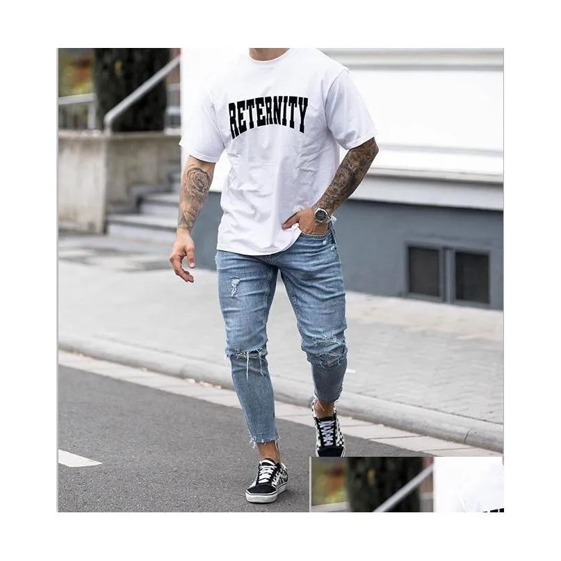 DHgate.com:Mens High Street Washed Jeans, Summer Fashion
